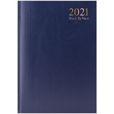 A6 Blue 2021 Week To View Diary image number 1