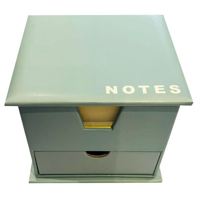 Grey Notes Memo Cube With Draw image number 1