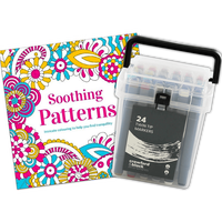 Soothing Colouring Book and Pen Bundle