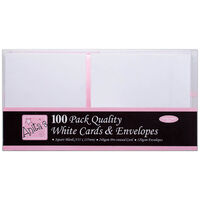 Anita's Square White Cards & Envelopes: Pack of 100