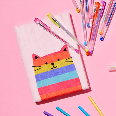 Cute Crew A5 Plush Cat Notebook image number 3