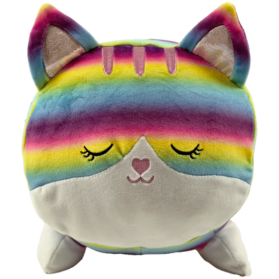 PlayWorks Hugs & Snugs Plush: Rainbow Cat image number 1