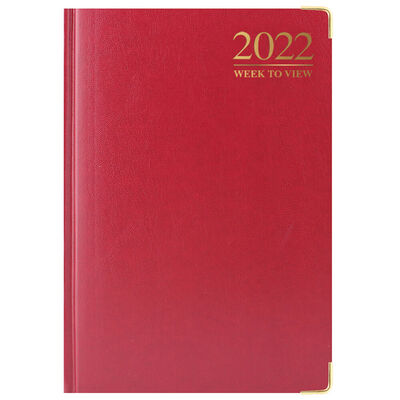 A6 Padded Week To View 2022 Diary Assorted image number 1