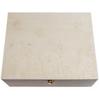 Wildflower Etched Wooden Box image number 3
