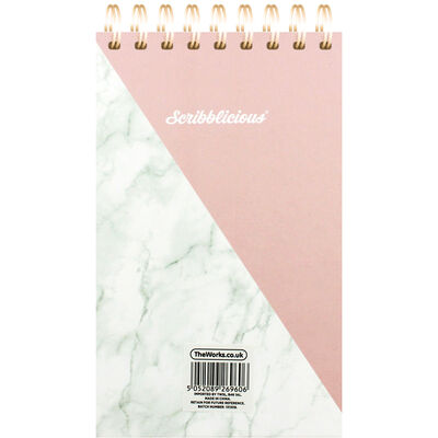 Limited Edition Pink Marble Foil Wiro Notepad image number 3