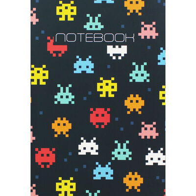 A5 Flexi Space Invaders Lined Notebook image number 1