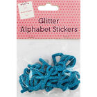 Blue Glitter Alphabet Stickers image number 1