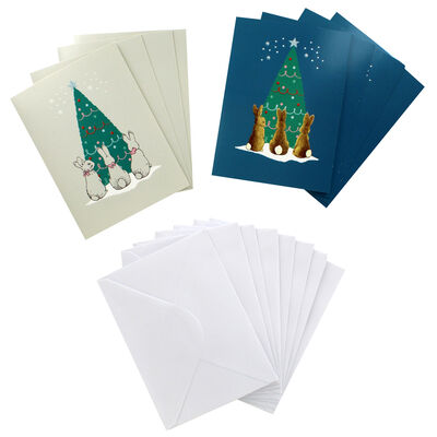 8 Christmas Cards in Tin - Peter Rabbit Bunnies image number 2