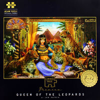 Queen of the Leopards 1000 Piece Gold-Foiled Premium Jigsaw Puzzle