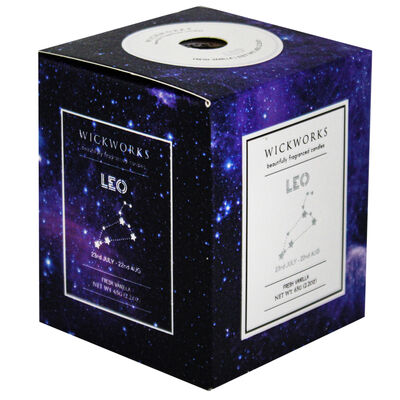 Zodiac Collection Leo Fresh Vanilla Candle image number 1