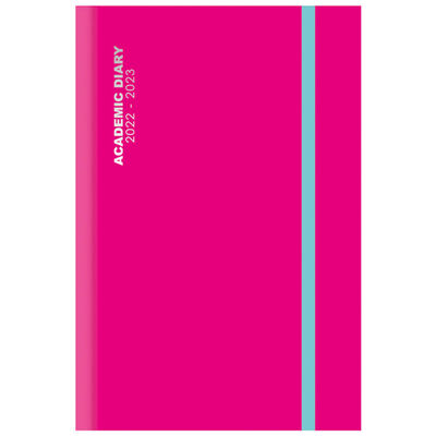 A4 Pink Contrast 2022-2023 Day a Page Academic Diary image number 1