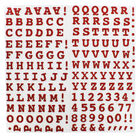 Red Glitter Letters Thick Christmas Stickers image number 2