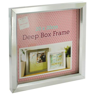 Silver Deep Box Frame: 20cm x 20cm image number 1