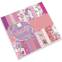 Vintage Floral Design Pad: 12 x 12 Inches