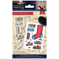 Sara Signature T’was the Night Before Christmas Stamp & Die Set: Build A Stocking