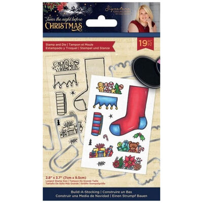Sara Signature T’was the Night Before Christmas Stamp & Die Set: Build A Stocking image number 1