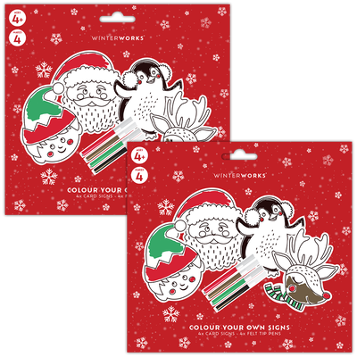 Colour Your Own Christmas Signs Kit Bundle image number 1
