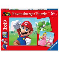 Super Mario 3 x 49 Piece Jigsaw Puzzles