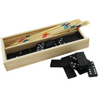 2-in-1 Dominoes and Pick Up Sticks Game