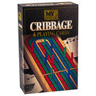 M.Y Traditional Cribbage Board & Playing Cards Game image number 1