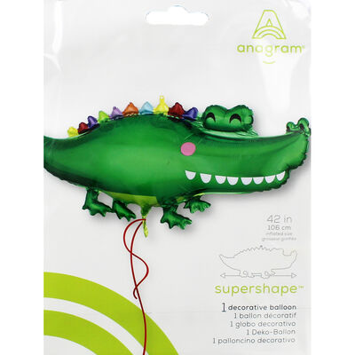 42 Inch Happy Alligator Shape Helium Balloon image number 2