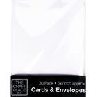 30 White Greeting Cards - 5 x 7 Inches image number 1