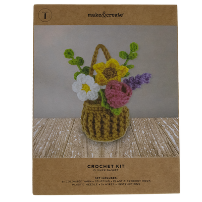 Make Your Own Crochet Hanging Flower Basket Kit image number 1