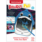 Multicoloured Doodle Pad Keyring: Shark image number 1