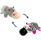 Reversimals 2-in-1 Plush Soft Toy - Zebra and Hippo image number 2