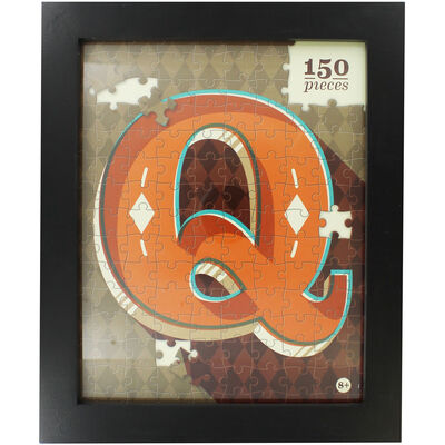 Letter Q 150 Piece Jigsaw Puzzle with Frame image number 1