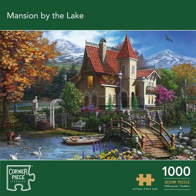 Mansion by the Lake 1000 Piece Jigsaw Puzzle image number 1