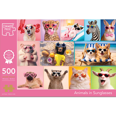 Animals in Sunglasses 500 Piece Jigsaw Puzzle image number 1