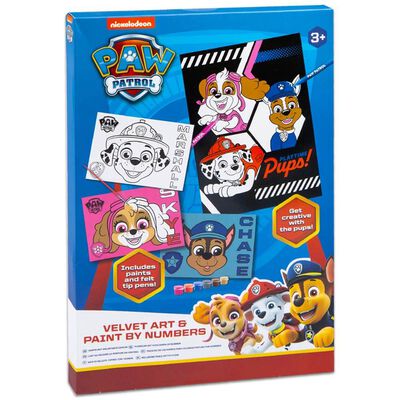 Paw Patrol Velvet Art & Paint by Numbers Set image number 1