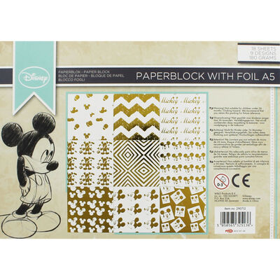 Disney Mickey Mouse A5 Foil Paper Block image number 1