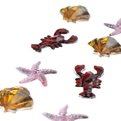 Shell, Starfish & Lobster Gem Stickers: Pack of 8 image number 2