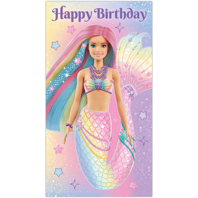 Barbie Mermaid Birthday Card image number 1