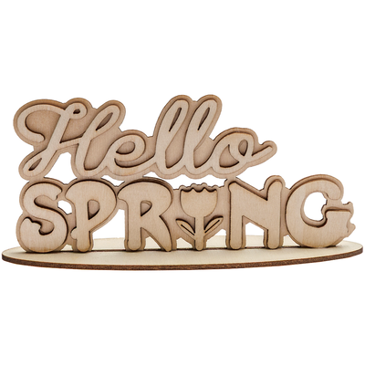 Hello Spring Wooden Sign image number 1