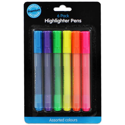 Highlighter Pens: Pack of 6 image number 1