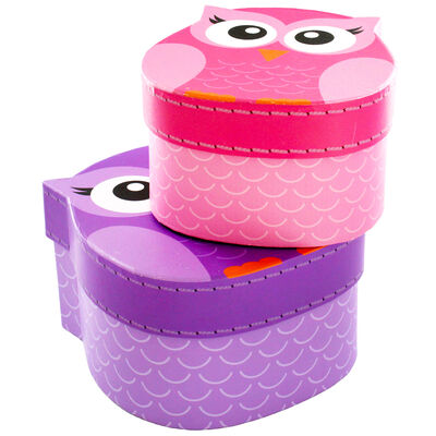 Owl Shaped Storage Boxes - Set of 2 image number 4