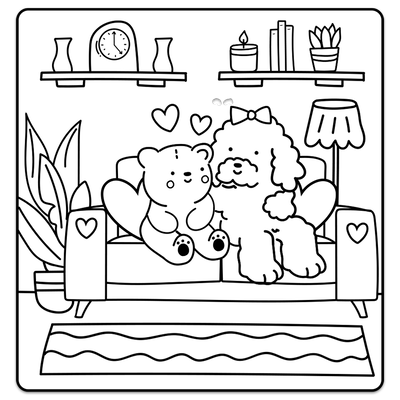 Love & Hugs Colouring Book image number 5