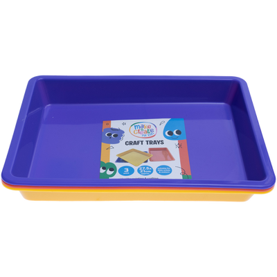 Coloured Craft Trays: Pack of 3 image number 1