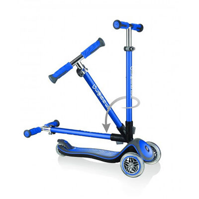 Blue Globber Elite Deluxe 3 Wheel Scooter image number 2