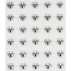 30 Pack Silver Heart Adhesive Embellishments image number 2