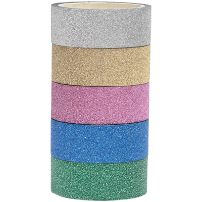 Glitter Washi Tapes: Pack of 5 image number 1