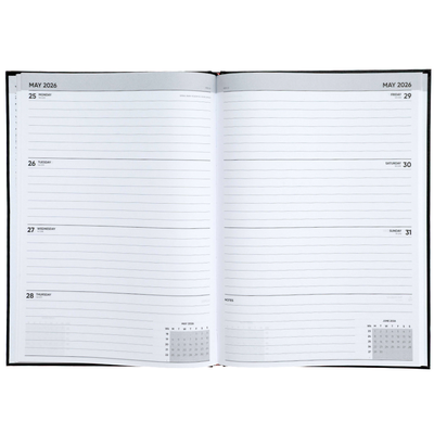 A4 Week to View Black 2026 Diary image number 2