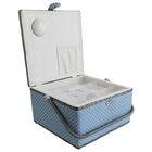 Korbond Grey Spotty Extra Large Sewing Basket image number 3