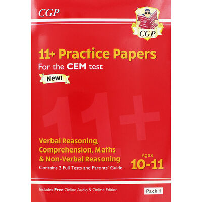 CGP 11+ Practice Papers: Verbal Reasoning Comprehension Maths and Non-Verbal Reasoning image number 1