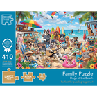 Family Puzzle Dogs at the Beach 410 Piece Jigsaw Puzzle image number 3
