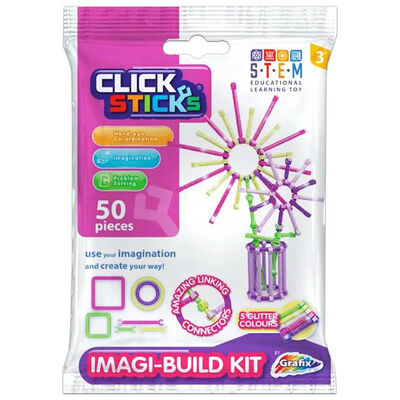 Clicksticks Pink 50 Piece Set image number 1
