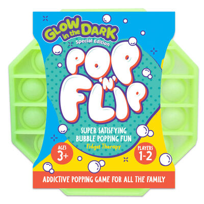 Pop ‘N’ Flip Bubble Popping Fidget Game: Assorted Glow in the Dark Octagon image number 3